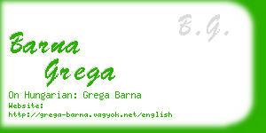 barna grega business card